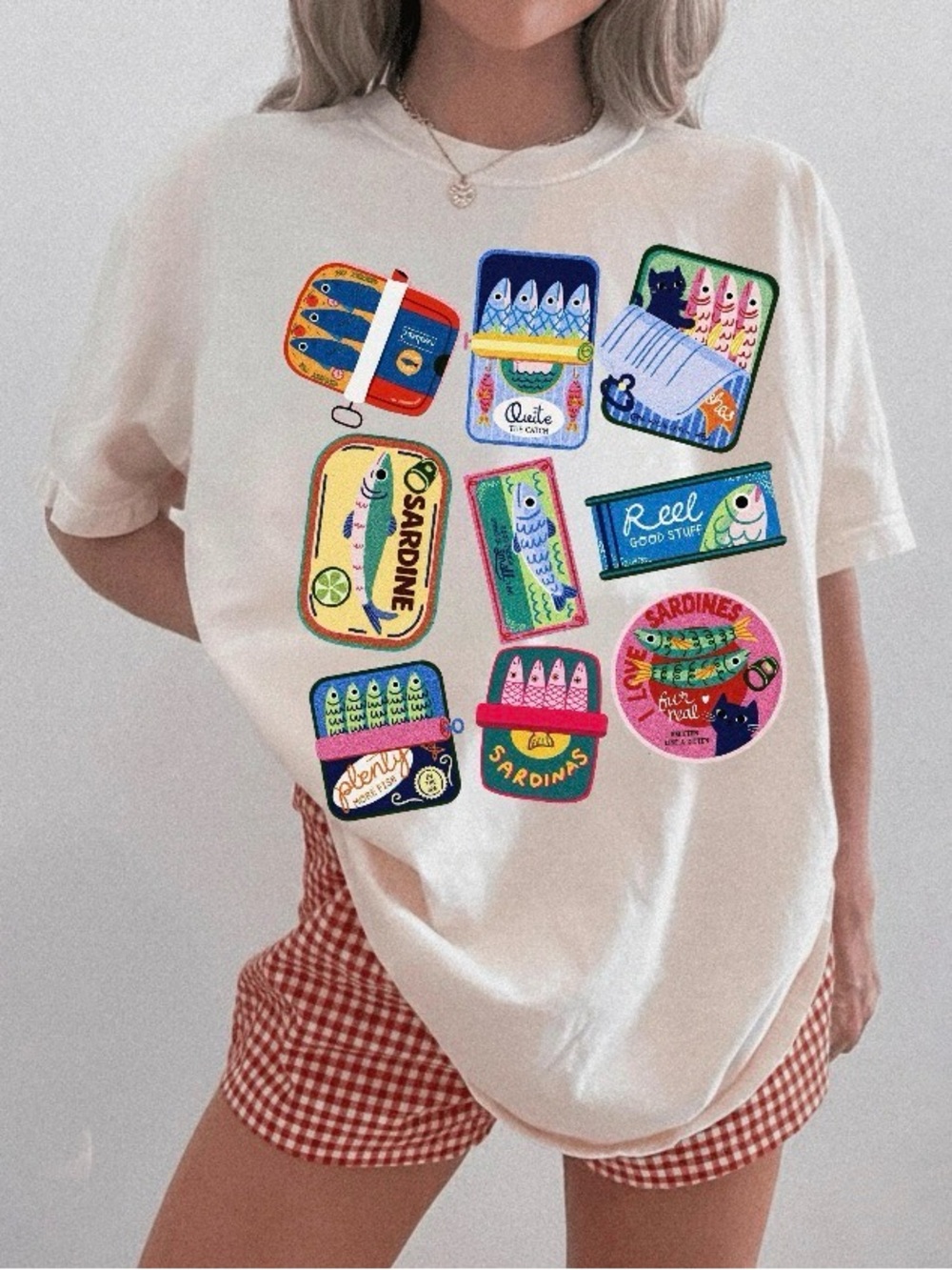 Sardine Cans Comfort Color T-Shirt Vintage Tinned Fish Apparel T-Shirt
